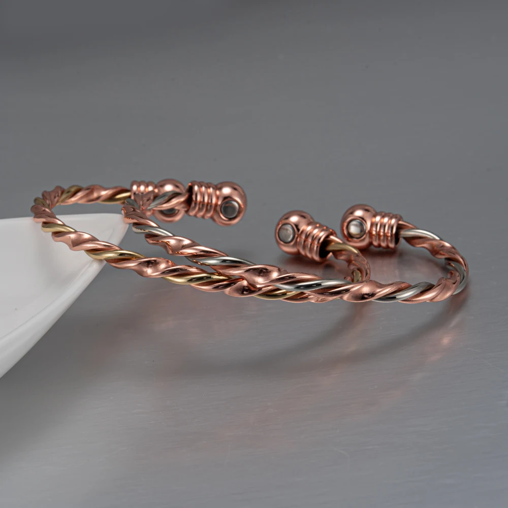 Vinterly Pure Copper Bracelets Magnetic Gold-color Braided Twisted Adjustable Bangle Arthritis Pain Relief Health Magnet Jewelry
Vinterly Pure Copper Bracelets Magnetic Gold-color Braided Twisted Adjustable Bangle Arthritis Pain Relief Health Magnet Jewelry