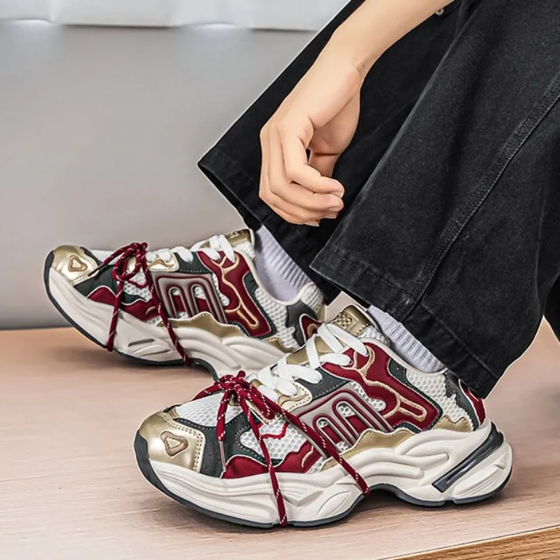 Men's Shoes Mesh Breathable Men's Sneakers and Casual Shoes Fashion Thick-soled Heightening Platform Man's Shoes Tenis Masculino
Men's Shoes Mesh Breathable Men's Sneakers and Casual Shoes Fashion Thick-soled Heightening Platform Man's Shoes Tenis Masculino