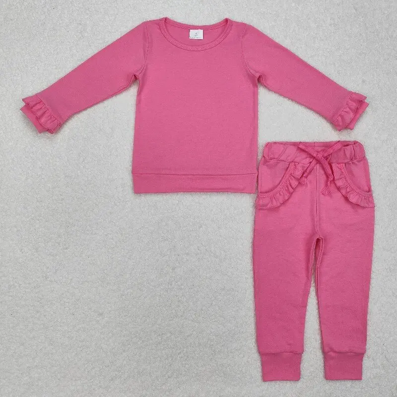 Winter Girls Boutique Clothing Set Cotton Rose Red Long Sleeve Top with Lace Cuffs Matching Pants Elegant Girls Outfit
Winter Girls Boutique Clothing Set Cotton Rose Red Long Sleeve Top with Lace Cuffs Matching Pants Elegant Girls Outfit