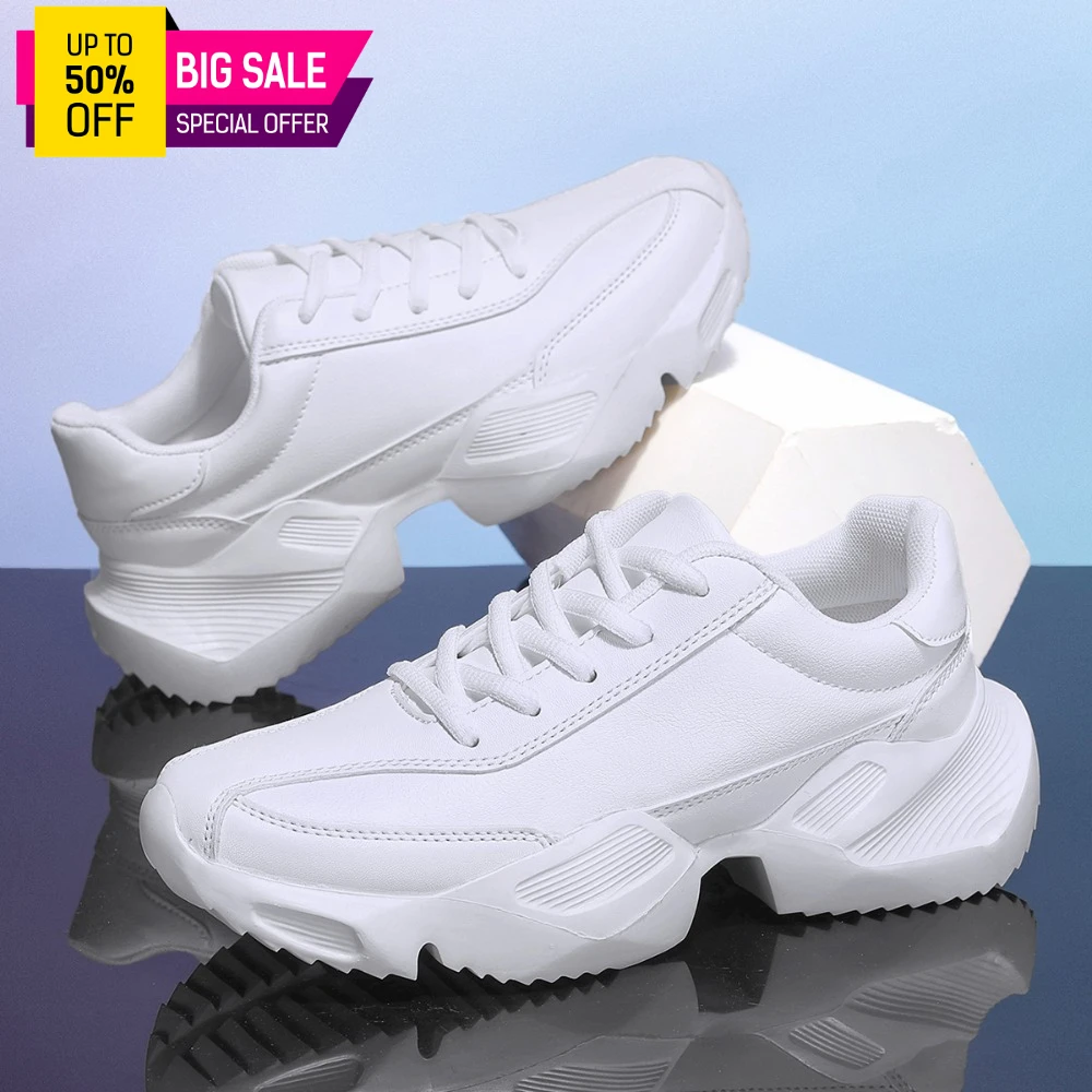 Y2k 2026 New Men's Chunky Sneakers All White Platform Dad Shoes Non-Slip Breathable Casual Sports Shoes for Streetwear
Y2k 2026 New Men's Chunky Sneakers All White Platform Dad Shoes Non-Slip Breathable Casual Sports Shoes for Streetwear