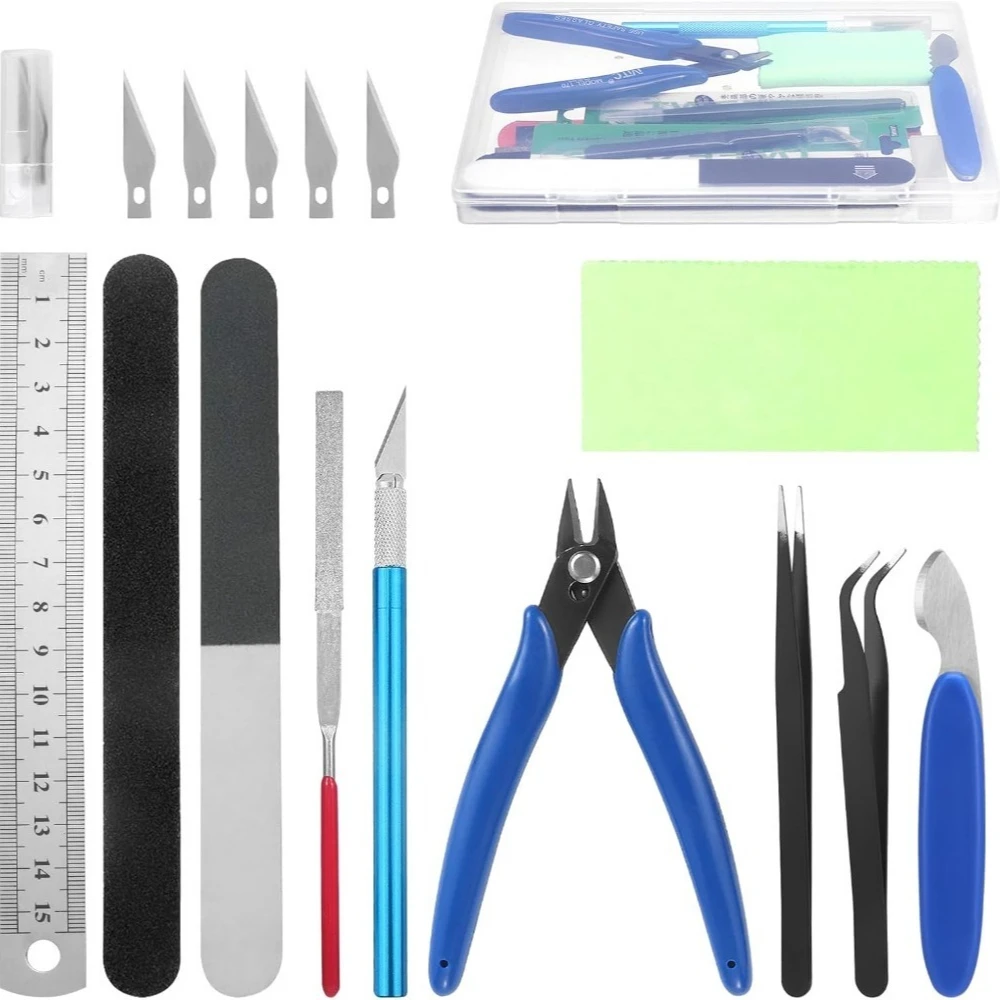 11Pcs Boxed 3D Print Tool Kit, Beginner DIY Model Assembly Parts, Universal Hand Craft Building Accessories For Hobby Models
11Pcs Boxed 3D Print Tool Kit, Beginner DIY Model Assembly Parts, Universal Hand Craft Building Accessories For Hobby Models