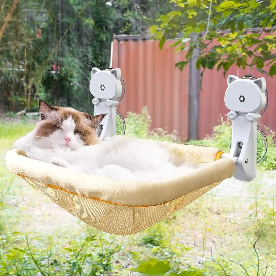 Cat Window Perch Cordless, Foldable & Stable Cat Beds- Breathable Cat Window Hammock for Overlooking, Sunbathing and Climbing -
Cat Window Perch Cordless, Foldable & Stable Cat Beds- Breathable Cat Window Hammock for Overlooking, Sunbathing and Climbing -