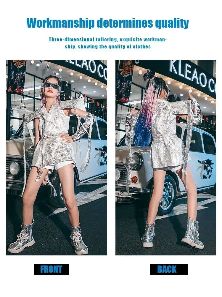 Модные костюмы для девочек, одежда для джазовых танцев, одежда K-pop, наряды для выступлений, детские модные костюмы, одежда для подиума для девочек
Модные костюмы для девочек, одежда для джазовых танцев, одежда K-pop, наряды для выступлений, детские модные костюмы, одежда для подиума для девочек
