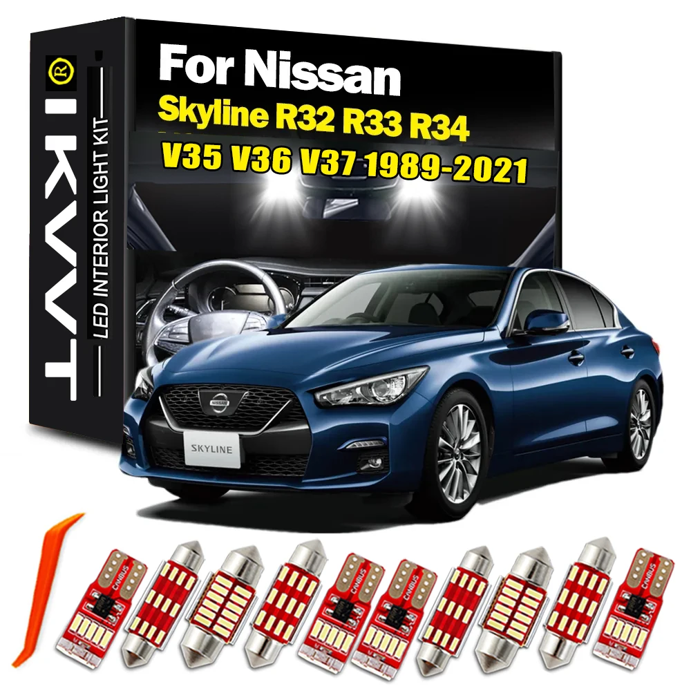IKVVT LED Interior Map Dome Light License Plate Bulbs Kit For Nissan Skyline R32 R33 R34 V35 V36 V37 1989-2018 2019 2020 2021
IKVVT LED Interior Map Dome Light License Plate Bulbs Kit For Nissan Skyline R32 R33 R34 V35 V36 V37 1989-2018 2019 2020 2021