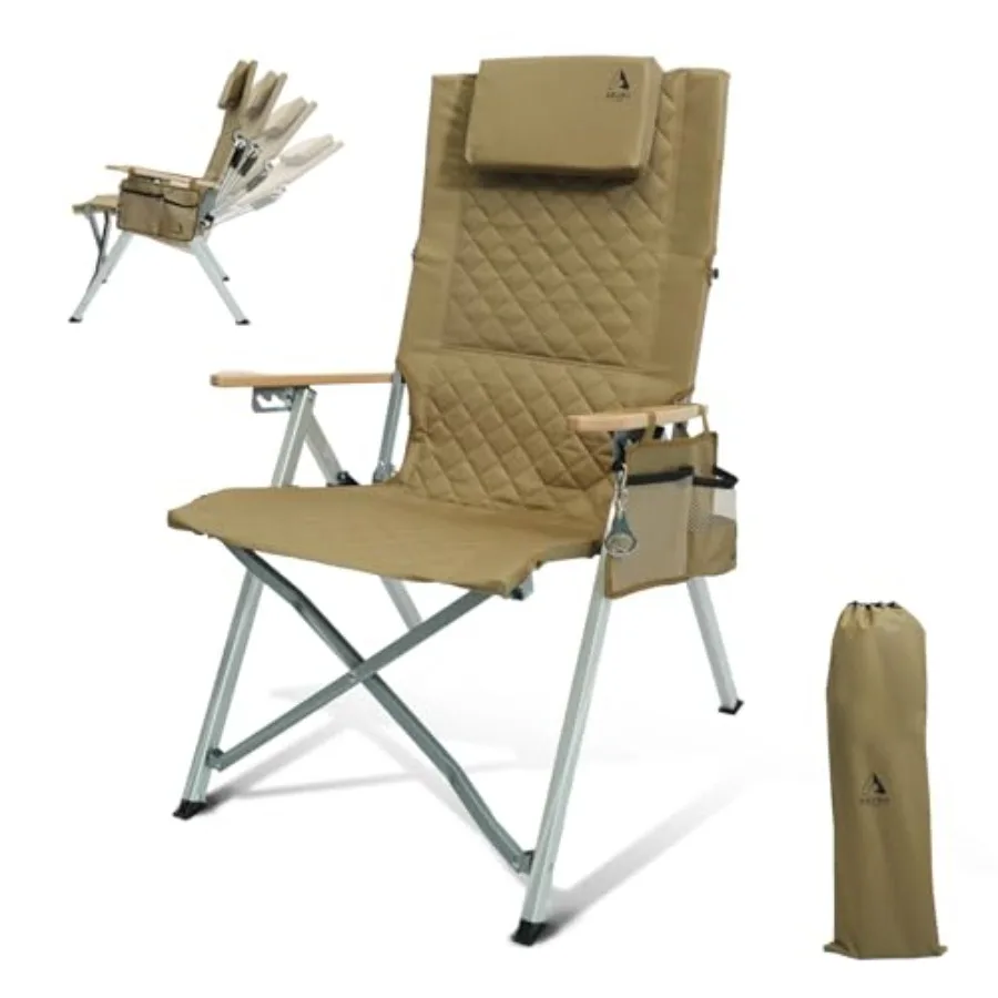 Aluminum Reclining Camping Chair Heavy Duty Folding Lawn Chairs with 4-Stage Adjustable High Back for Adults Compact Foldable O
Aluminum Reclining Camping Chair Heavy Duty Folding Lawn Chairs with 4-Stage Adjustable High Back for Adults Compact Foldable O