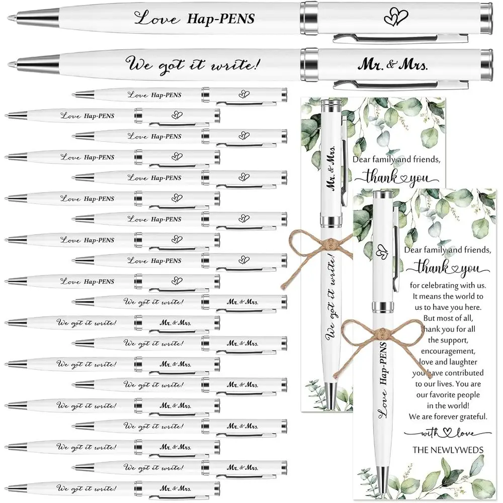 100-Set Retractable Ballpoint Pens with Hemp Rope for Wedding Favors, Bridal Shower Gifts, or Party Souvenirs
100-Set Retractable Ballpoint Pens with Hemp Rope for Wedding Favors, Bridal Shower Gifts, or Party Souvenirs