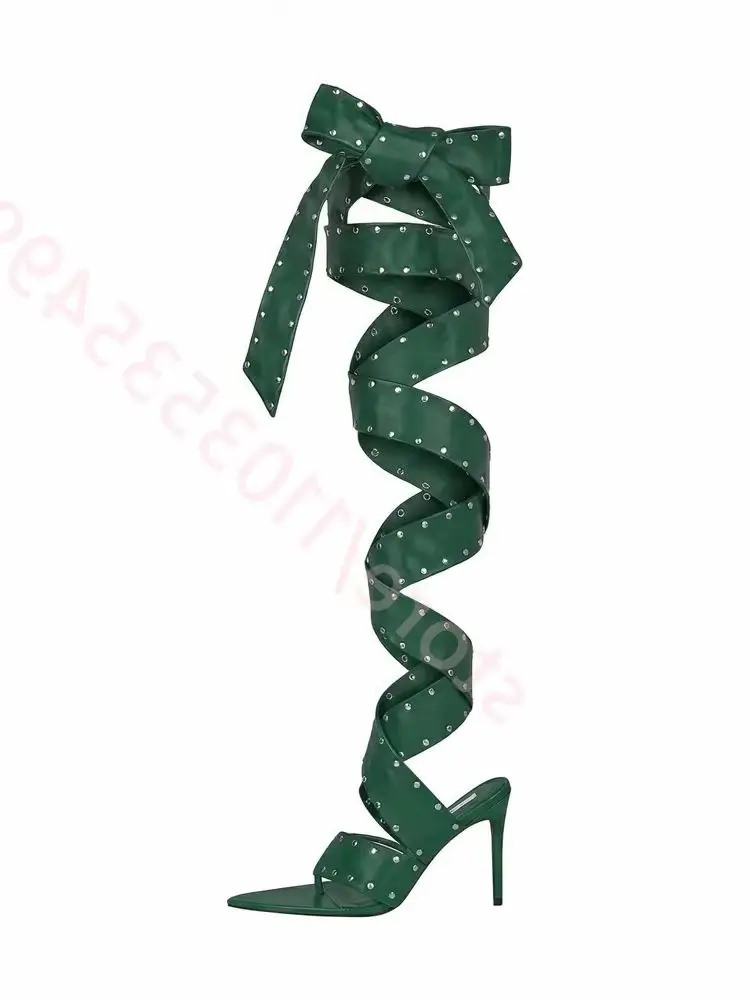 2026 New Black Rivet Lace-Up Over-The-Knee Boots Gothic Style Cutout Stiletto Heels Sexy Women Nightclub Party Sandals
2026 New Black Rivet Lace-Up Over-The-Knee Boots Gothic Style Cutout Stiletto Heels Sexy Women Nightclub Party Sandals