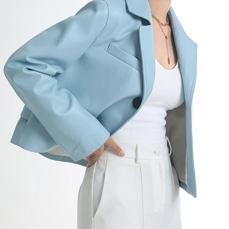 2023 Slim Thin Coat Women Genuine Leather Jacket Spring Autumn Women's Clothing Short Sheepskin Jackets Couro Genuino Feminino
2023 Slim Thin Coat Women Genuine Leather Jacket Spring Autumn Women's Clothing Short Sheepskin Jackets Couro Genuino Feminino