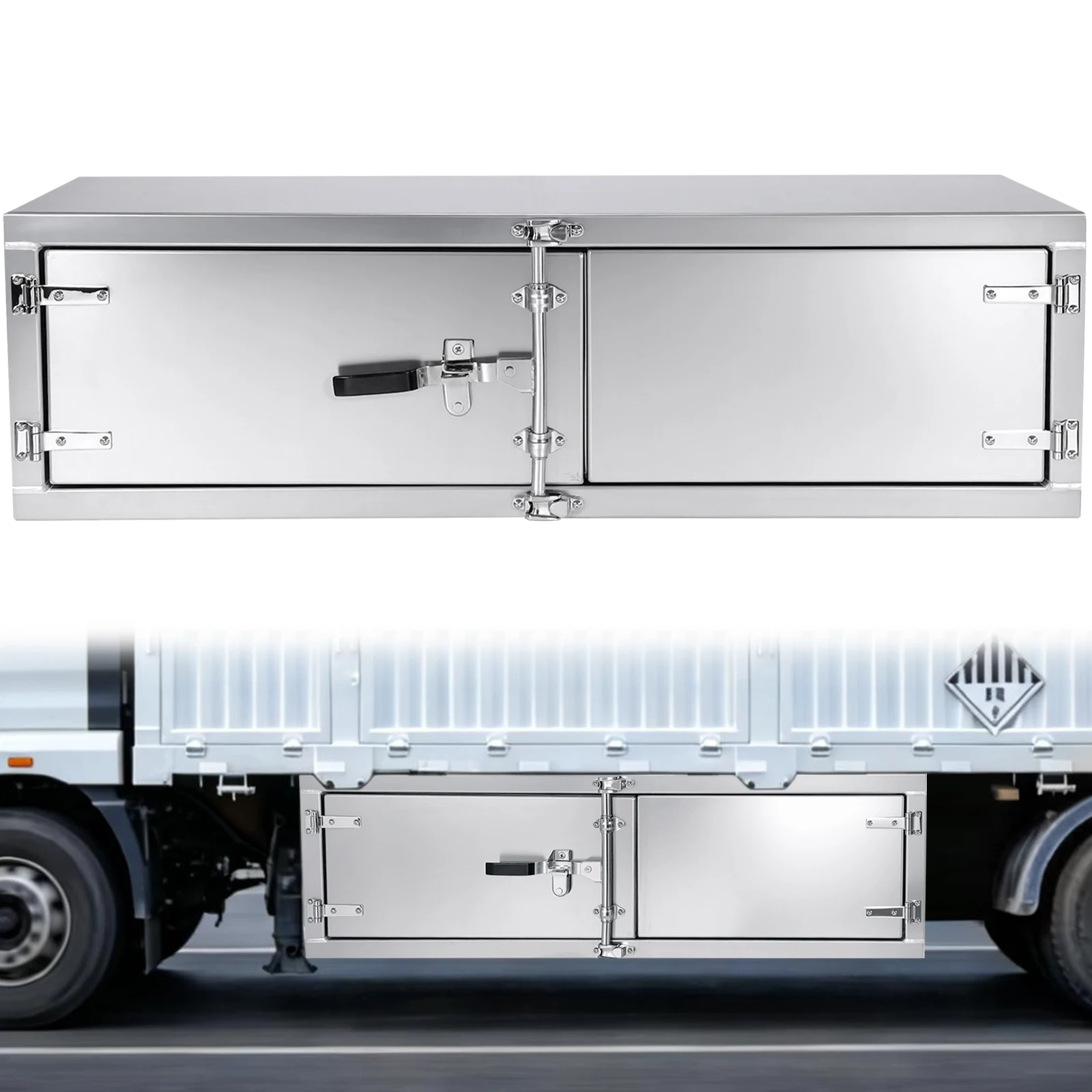 Underbody Flatbed Tool Boxes Aluminum Trailer Organizer with Cam Lock Large Capacity Double Barn Door for Pickup RV Garage Truck
Underbody Flatbed Tool Boxes Aluminum Trailer Organizer with Cam Lock Large Capacity Double Barn Door for Pickup RV Garage Truck