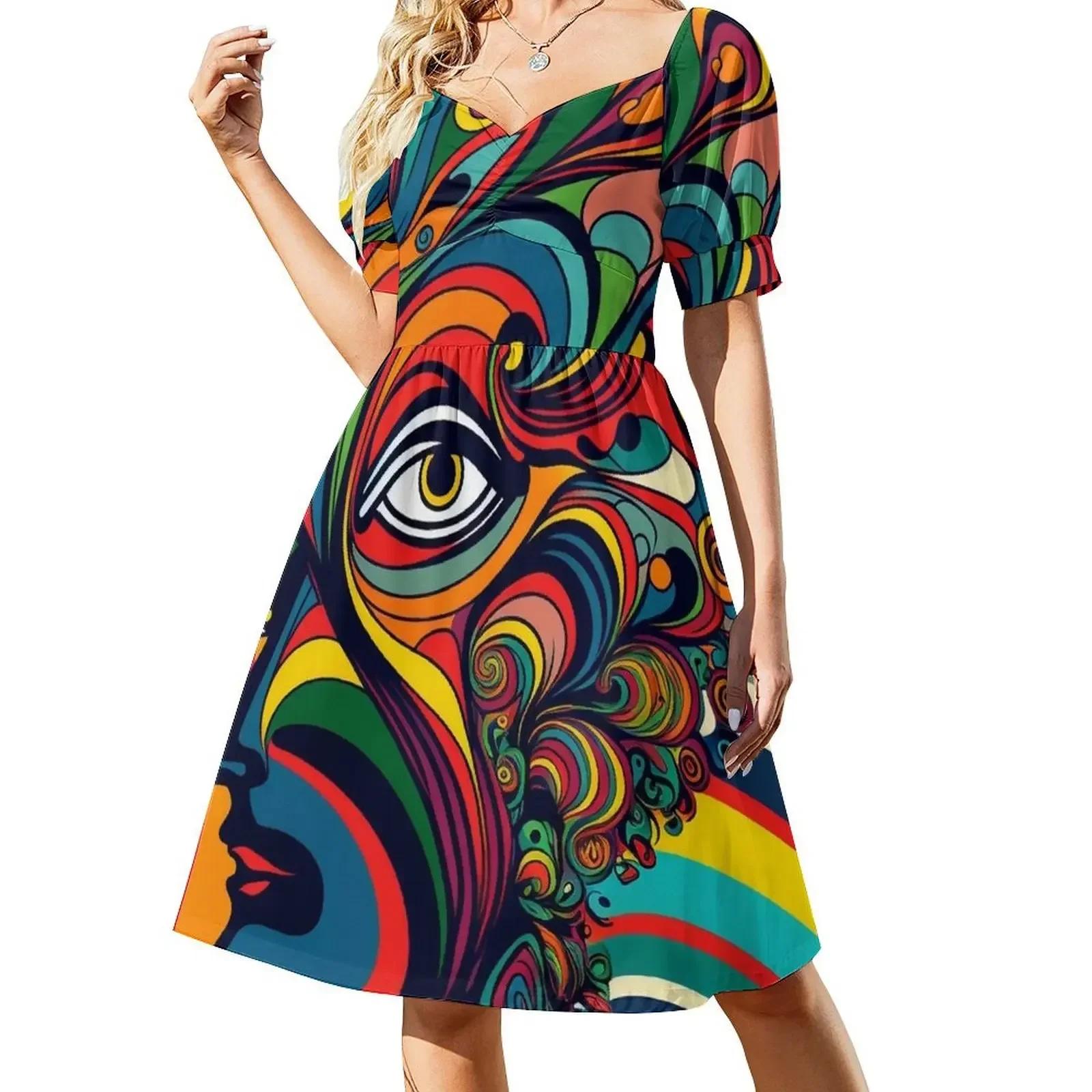 Abstract Face Graphic Hero Short-Sleeved Dress women's clothing trend 2025 birthday dress Dress
Abstract Face Graphic Hero Short-Sleeved Dress women's clothing trend 2025 birthday dress Dress