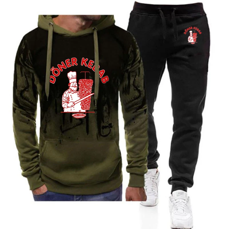 2026 Doner Kebab Print Spring Autumn Men's New Casual Comfortable Gradient Color Pullover Hoodies + Long Pant Comfortable Suit
2026 Doner Kebab Print Spring Autumn Men's New Casual Comfortable Gradient Color Pullover Hoodies + Long Pant Comfortable Suit