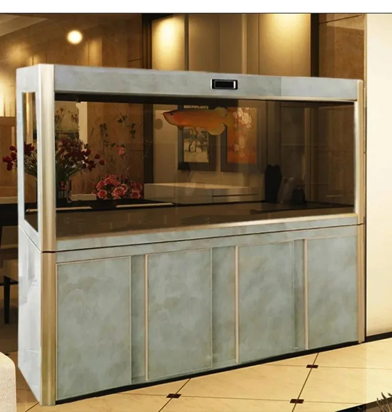 Большой экологический аквариум для рыб, нижний фильтр для гостиной, сменный фильтр для воды, супер белый стеклянный аквариум с драконом, 1,5 м
Большой экологический аквариум для рыб, нижний фильтр для гостиной, сменный фильтр для воды, супер белый стеклянный аквариум с драконом, 1,5 м