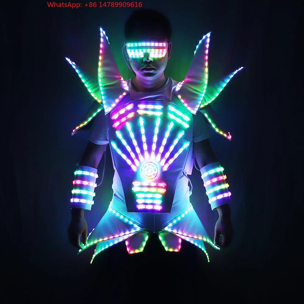 LED Luminous Robot CostumeFull Color LED Robot Suit Adults Unisex Jacket Club Show Armor Coloul Light Mirror Clothe Outfits He
LED Luminous Robot CostumeFull Color LED Robot Suit Adults Unisex Jacket Club Show Armor Coloul Light Mirror Clothe Outfits He