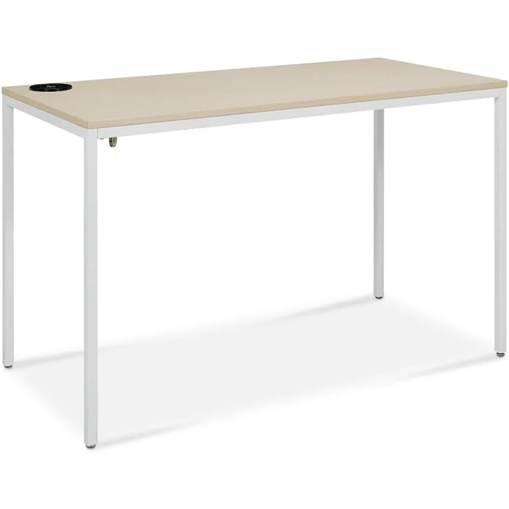 Brite Table Desk 48" W x 24" D x 30" H - Light Maple Top/White Steel Frame - Commercial Quality
Brite Table Desk 48" W x 24" D x 30" H - Light Maple Top/White Steel Frame - Commercial Quality
