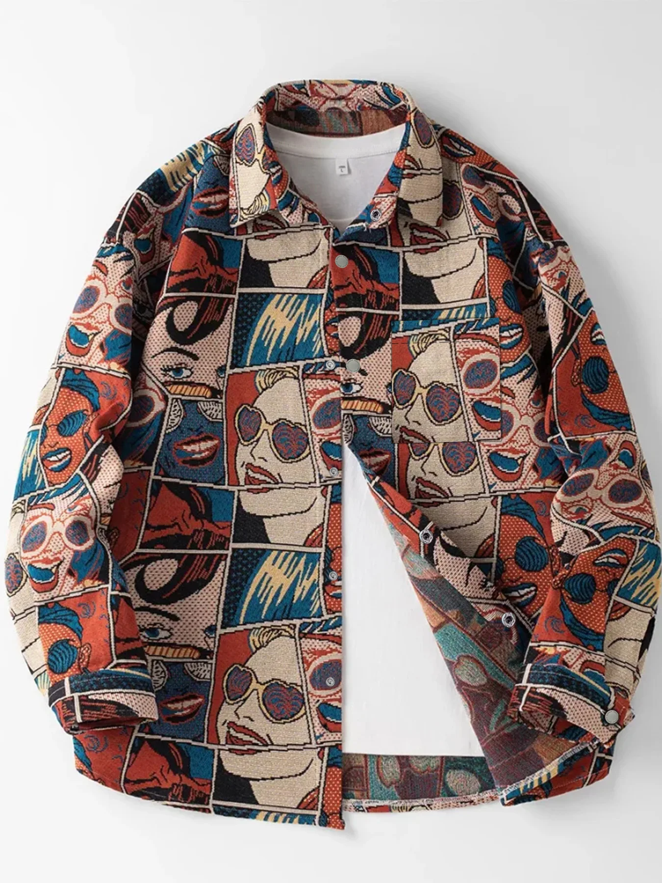 Ethnic style spring and autumn trend jacket jacket men's Korean version of painted graffiti comic style jacket
Ethnic style spring and autumn trend jacket jacket men's Korean version of painted graffiti comic style jacket