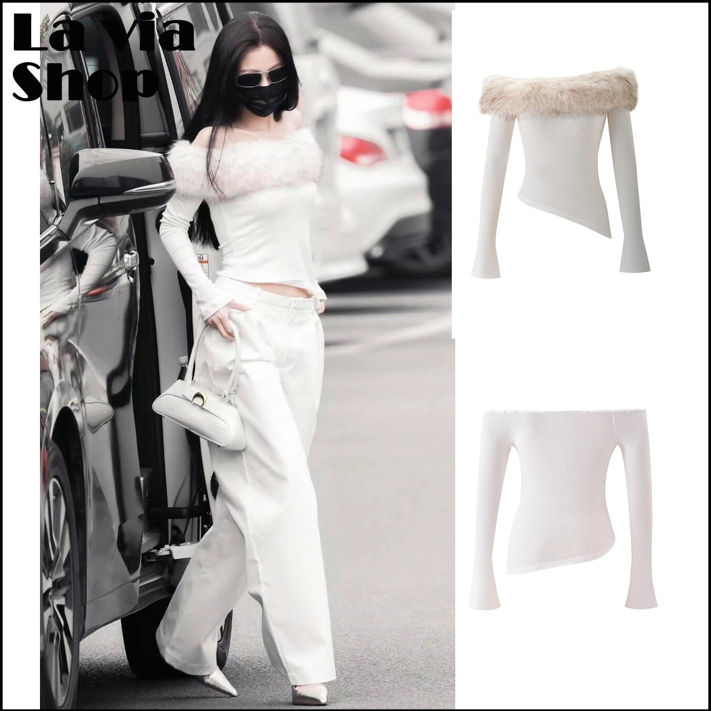 Detachable Fur Collar One Shoulder Long Sleeve Top Ladies Fashion Spring Cotton Inner Short Length Flag Dress Collar Tshirt
Detachable Fur Collar One Shoulder Long Sleeve Top Ladies Fashion Spring Cotton Inner Short Length Flag Dress Collar Tshirt