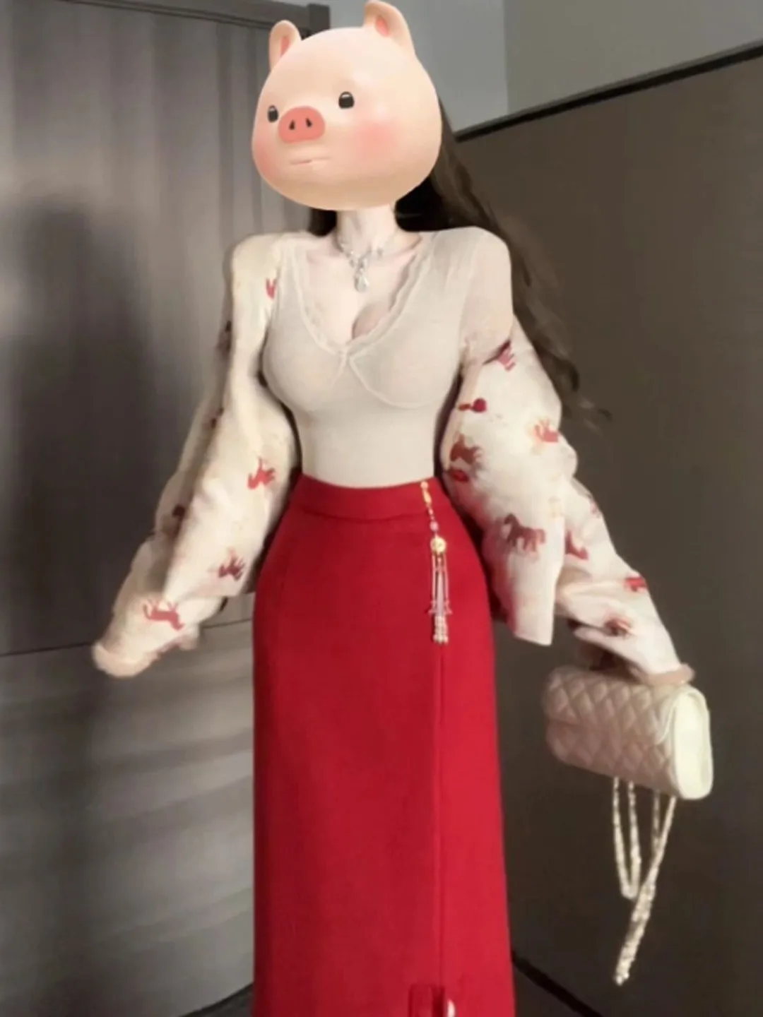 Комплект из верхней одежды и юбки Ele Red для женщин, весенняя коллекция, удобный, теплый наряд для середины весны, нежный стиль
Комплект из верхней одежды и юбки Ele Red для женщин, весенняя коллекция, удобный, теплый наряд для середины весны, нежный стиль