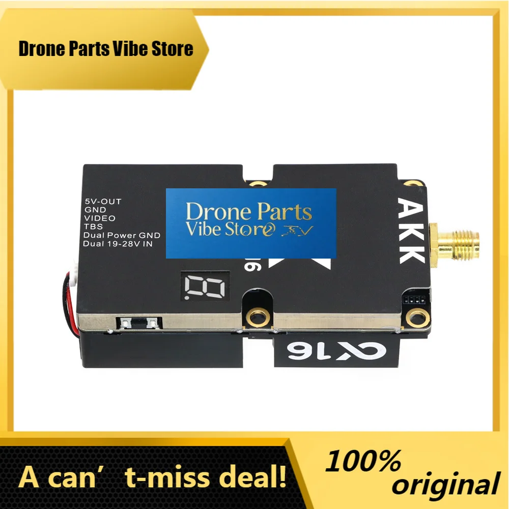 Drone PartsAKK Alpha 16 VTX 4.9G 5.8G 25mW/1W/3W/5W/8W/16W 96CH Video Transmitter Supportable Smart Audio
Drone PartsAKK Alpha 16 VTX 4.9G 5.8G 25mW/1W/3W/5W/8W/16W 96CH Video Transmitter Supportable Smart Audio