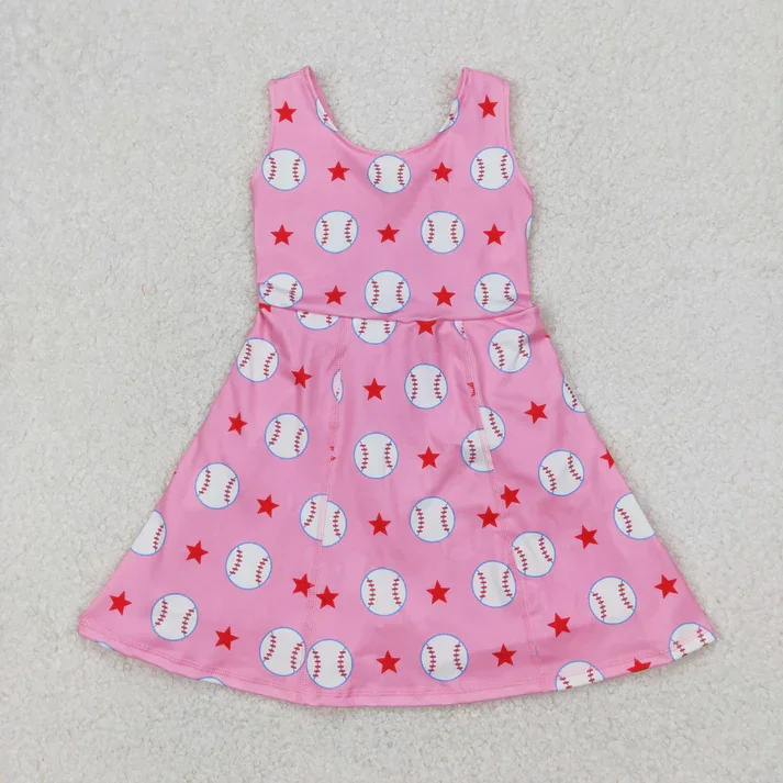 Baseball Pink Print Girls Summer Yoga Knee Length Shorts Dress
Baseball Pink Print Girls Summer Yoga Knee Length Shorts Dress