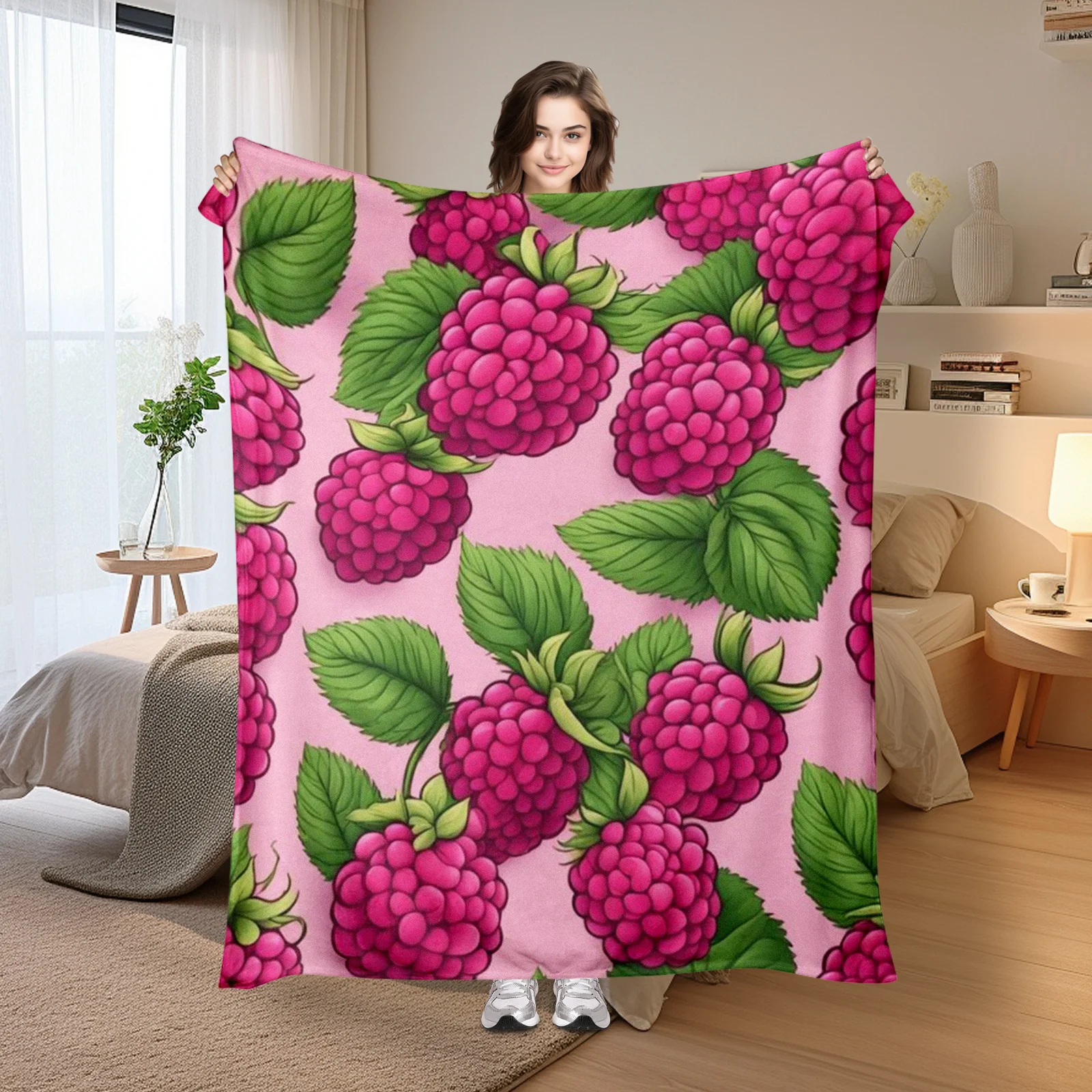 Strawberry And Leaf Pattern Blanket With Pink And Green Design For A Sweet And Fresh Home Decor Accent And Essentials Aesthetic
Strawberry And Leaf Pattern Blanket With Pink And Green Design For A Sweet And Fresh Home Decor Accent And Essentials Aesthetic