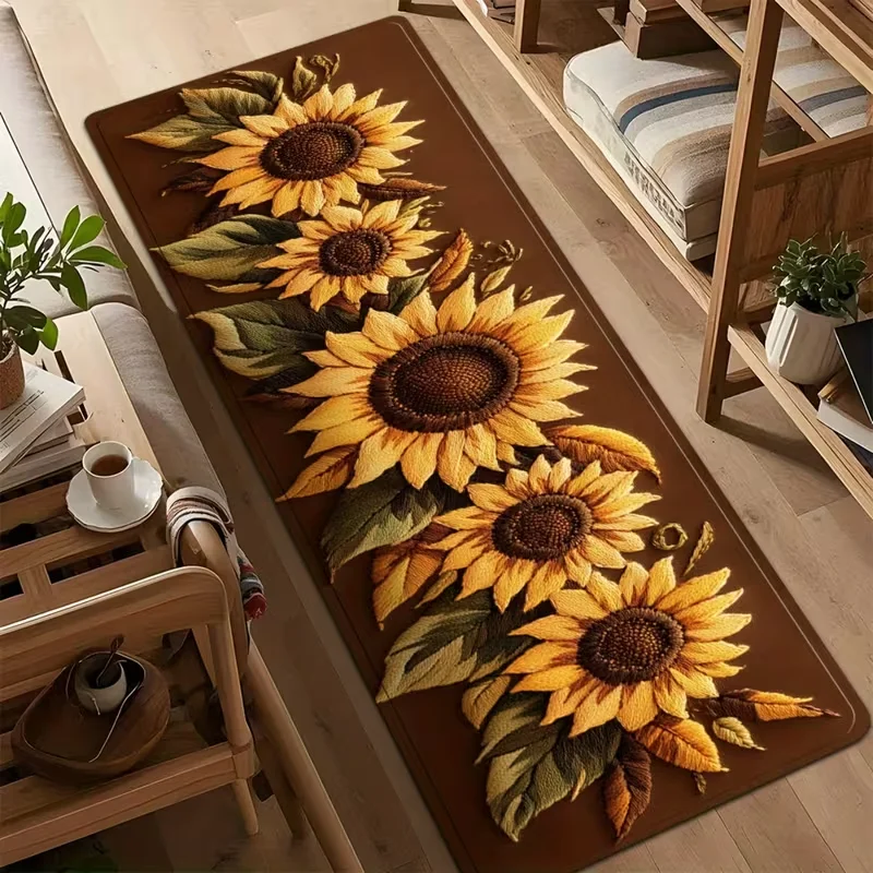 European Style Sunflower Long Carpet Floral Corridor Running Carpet Bathroom Floor Mat Non Slip Running Carpet Floor Mat Decor
European Style Sunflower Long Carpet Floral Corridor Running Carpet Bathroom Floor Mat Non Slip Running Carpet Floor Mat Decor