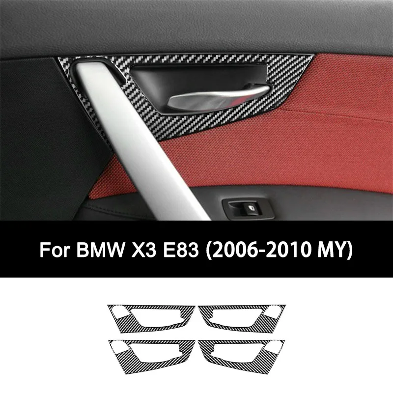 Для BMW X3 E83 (2006-2010), внутренние наклейки на внутреннюю дверную ручку автомобиля из углеродного волокна премиум-класса, автоаксессуары
Для BMW X3 E83 (2006-2010), внутренние наклейки на внутреннюю дверную ручку автомобиля из углеродного волокна премиум-класса, автоаксессуары