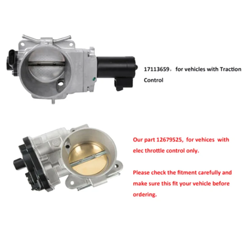 A72Q-12679525 Electronic Throttle Assembly Throttle Body For Cadillac 1500 2500 3500 4.8L 5.3L 6.0L
A72Q-12679525 Electronic Throttle Assembly Throttle Body For Cadillac 1500 2500 3500 4.8L 5.3L 6.0L