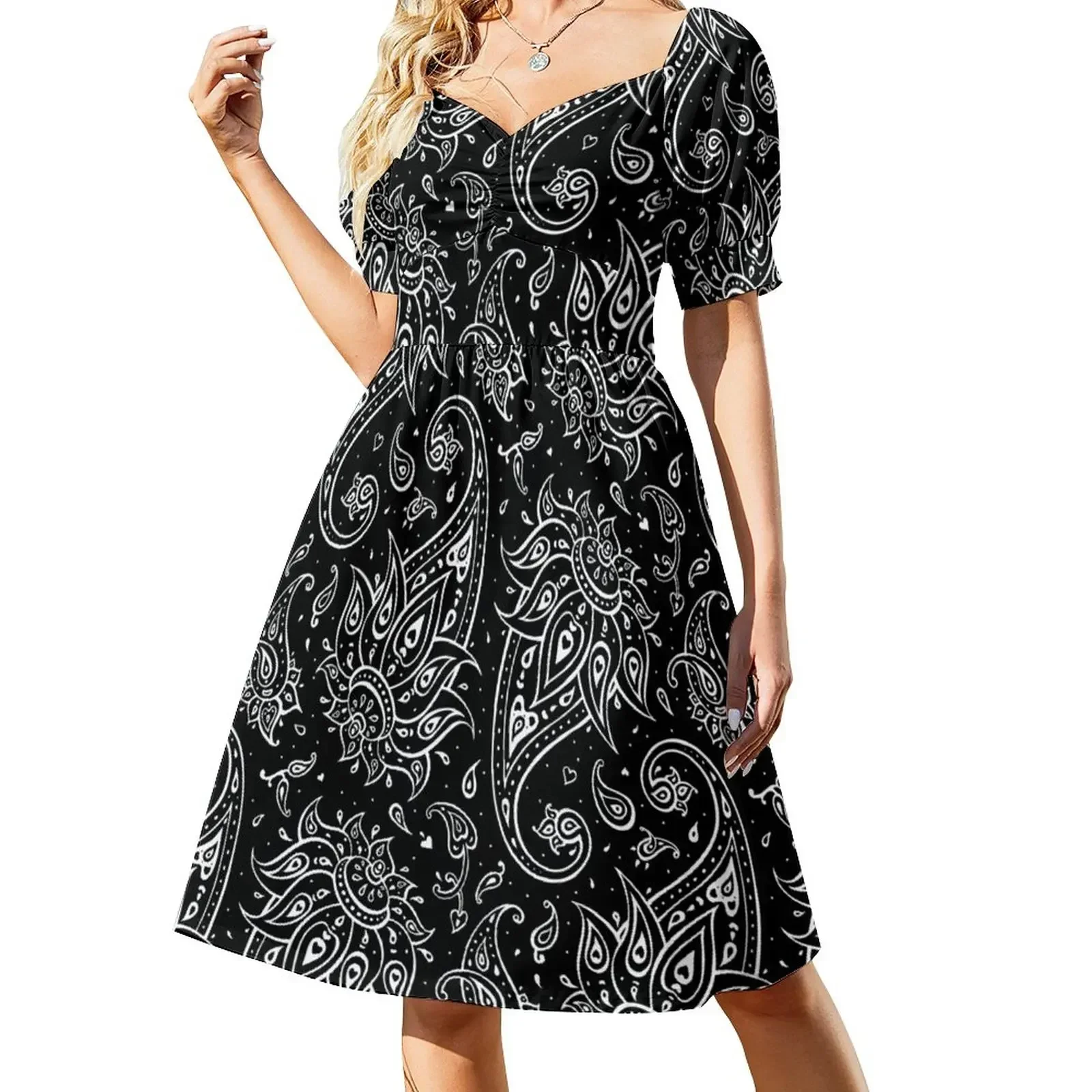 Floral Paisley pattern Short-Sleeved Dress Female clothing Women's summer skirt Women long dress Summer skirt Dress
Floral Paisley pattern Short-Sleeved Dress Female clothing Women's summer skirt Women long dress Summer skirt Dress