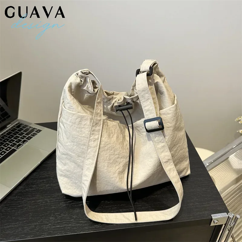 Fashion Travel Casual Nylon Tote Bag Drawstring Shoulder Bag Large Capacity Waterproof Crossbody Bucket Bag Women
Fashion Travel Casual Nylon Tote Bag Drawstring Shoulder Bag Large Capacity Waterproof Crossbody Bucket Bag Women