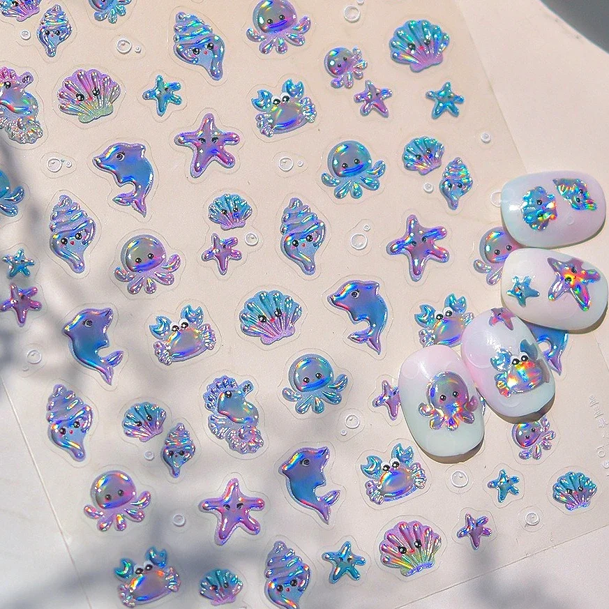 Sunmmer Jelly Mini Octopus Dolphin Starfish Crab Conch Seahorse Water Bubbles Ocean Colorful Nail Art Stickers Manicure Decals
Sunmmer Jelly Mini Octopus Dolphin Starfish Crab Conch Seahorse Water Bubbles Ocean Colorful Nail Art Stickers Manicure Decals