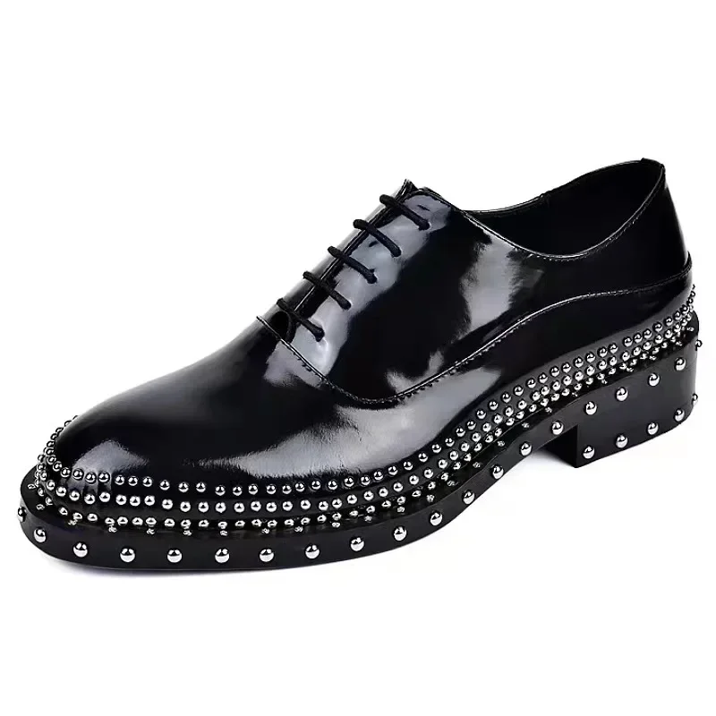 Rivet Men's Shoes Oxford Shoes Gentle Top Layer Cowhide Strap Low Top Men's Derby Trend Business Formal Leather Shoes Men
Rivet Men's Shoes Oxford Shoes Gentle Top Layer Cowhide Strap Low Top Men's Derby Trend Business Formal Leather Shoes Men