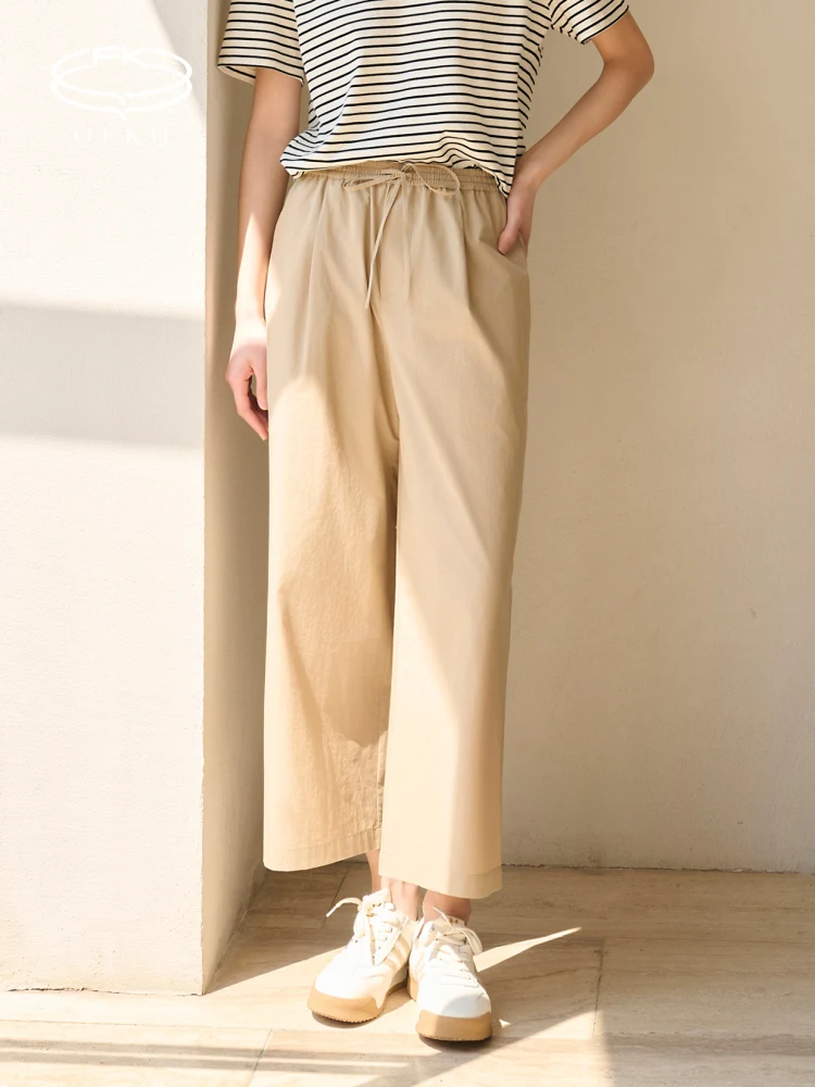 Женские повседневные брюки из чистого хлопка, свободного кроя, с прямым силуэтом, длиной 7/8, летние, новые, классические, цвет хаки
Женские повседневные брюки из чистого хлопка, свободного кроя, с прямым силуэтом, длиной 7/8, летние, новые, классические, цвет хаки