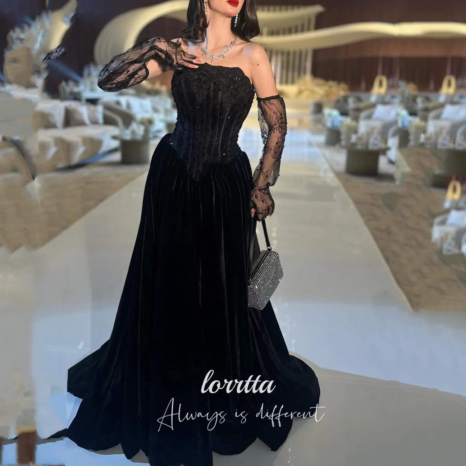 Lorrtta Luxurious Evening Dresses for Special Occasions Black Elegant Party Dresses Velvet Vestidos De Noche Women Evening Dress
Lorrtta Luxurious Evening Dresses for Special Occasions Black Elegant Party Dresses Velvet Vestidos De Noche Women Evening Dress