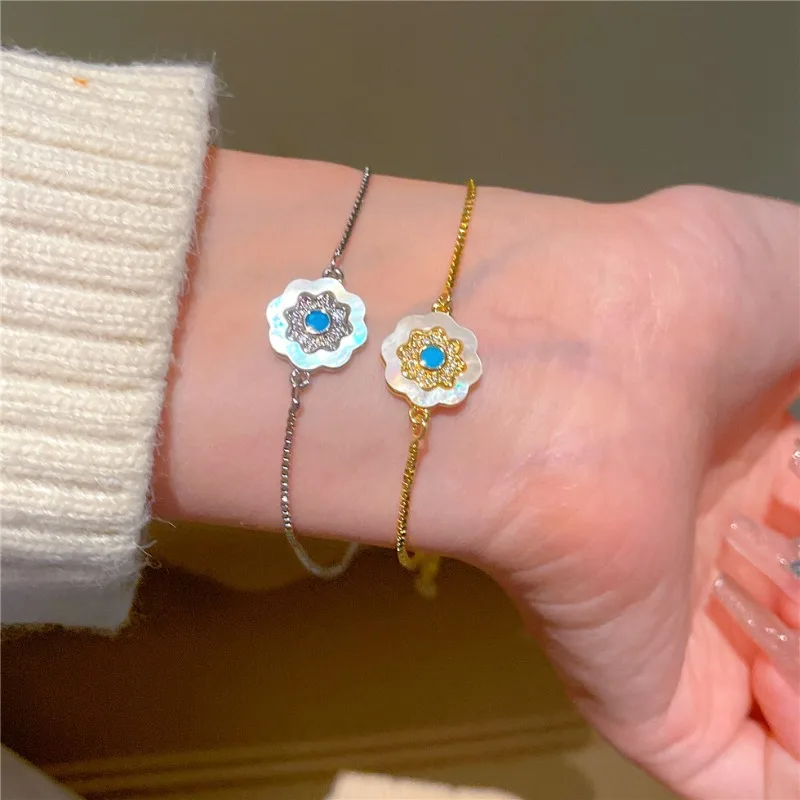 Hot New Shell Stone Adjustable Geometric Bracelet for Women Personalized Stainless Steel Charm Bracelet Jewelry Accessories Gift 
Hot New Shell Stone Adjustable Geometric Bracelet for Women Personalized Stainless Steel Charm Bracelet Jewelry Accessories Gift