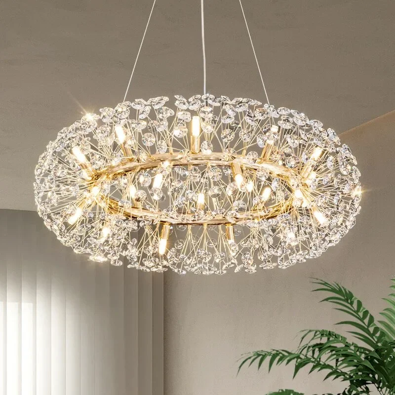 Dandelion Crystal Chandelier Ring Lighting for Living Room Home Decor Pendant Chandelier Gold Led Haniging Lights Luxury Kitchen
Dandelion Crystal Chandelier Ring Lighting for Living Room Home Decor Pendant Chandelier Gold Led Haniging Lights Luxury Kitchen