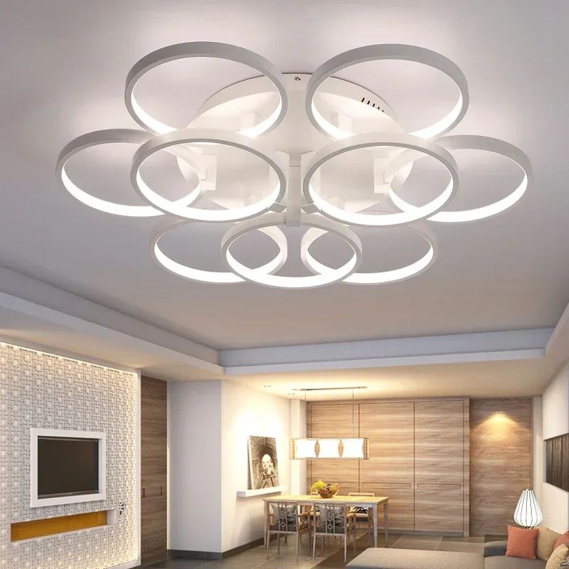 Cross-layering Brief Circle Rings Modern LED Chandelier Lights Lamp for Living Room Bedroom Remote Control Dimming Fixtures
Cross-layering Brief Circle Rings Modern LED Chandelier Lights Lamp for Living Room Bedroom Remote Control Dimming Fixtures