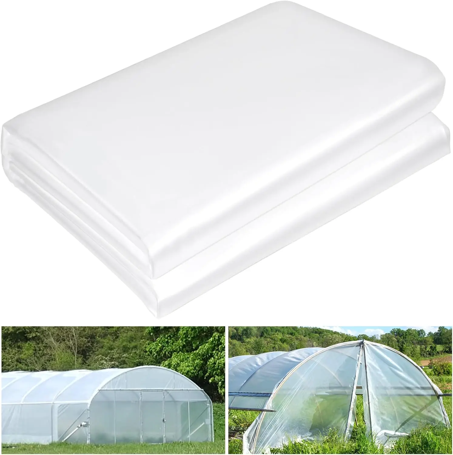 16x26 FT Clear Greenhouse Plastic Sheeting, 6 Mil Heavy Duty Polyethylene Film for Farming Gardening
16x26 FT Clear Greenhouse Plastic Sheeting, 6 Mil Heavy Duty Polyethylene Film for Farming Gardening