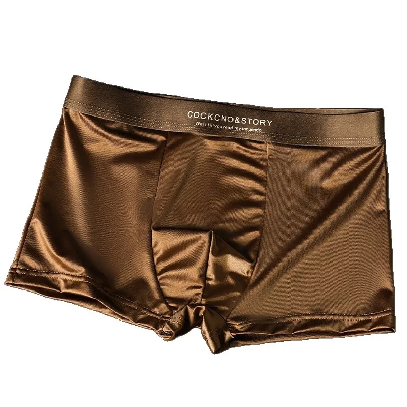 Men Satin Ice Silk Boxer Briefs with 10A Antibacterial Mulberry Silk Crotch Luxury Breathable Underwear Youth Fashin Boxy Trunks
Men Satin Ice Silk Boxer Briefs with 10A Antibacterial Mulberry Silk Crotch Luxury Breathable Underwear Youth Fashin Boxy Trunks