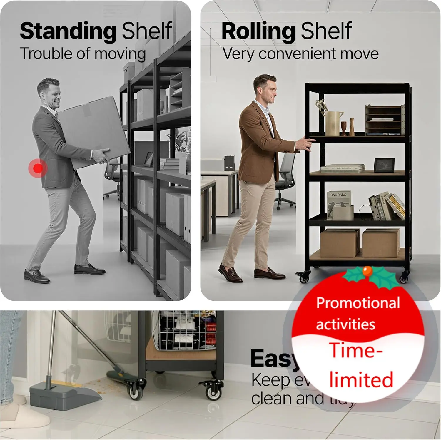 House 24.4" W 5 Tier Heavy Duty Garage Shelving Adjustable Metal Rack Storage Shelves Standing Shelf Unit Organizers Pantry Clos
House 24.4" W 5 Tier Heavy Duty Garage Shelving Adjustable Metal Rack Storage Shelves Standing Shelf Unit Organizers Pantry Clos