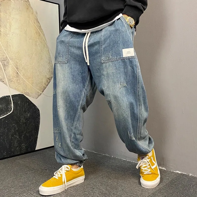 Мужские джинсы свободного кроя Waed Distred Harajuku Sle, осень-зима, большие размеры 36 кг, американские повседневные рваные джинсовые брюки
Мужские джинсы свободного кроя Waed Distred Harajuku Sle, осень-зима, большие размеры 36 кг, американские повседневные рваные джинсовые брюки