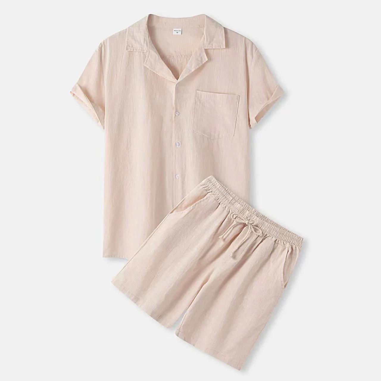 2024 Summer Men's Sets Cotton and Hemp Solid Color Fashion Flip Collar Short Sleeved Shirt Shorts Two Pieces Set for Men
2024 Summer Men's Sets Cotton and Hemp Solid Color Fashion Flip Collar Short Sleeved Shirt Shorts Two Pieces Set for Men