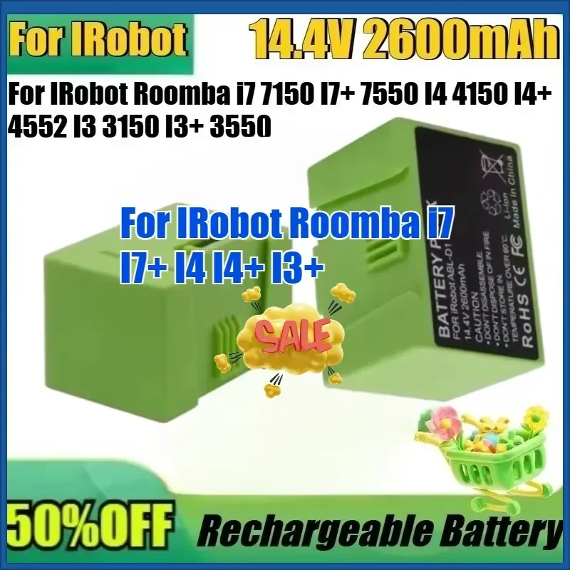New High Quality Battery for IRobot Roomba i7 I7+ I4 I4+ I3+ 7150 7550 4150 4552 I3 3150 3550 Replacement Battery
New High Quality Battery for IRobot Roomba i7 I7+ I4 I4+ I3+ 7150 7550 4150 4552 I3 3150 3550 Replacement Battery