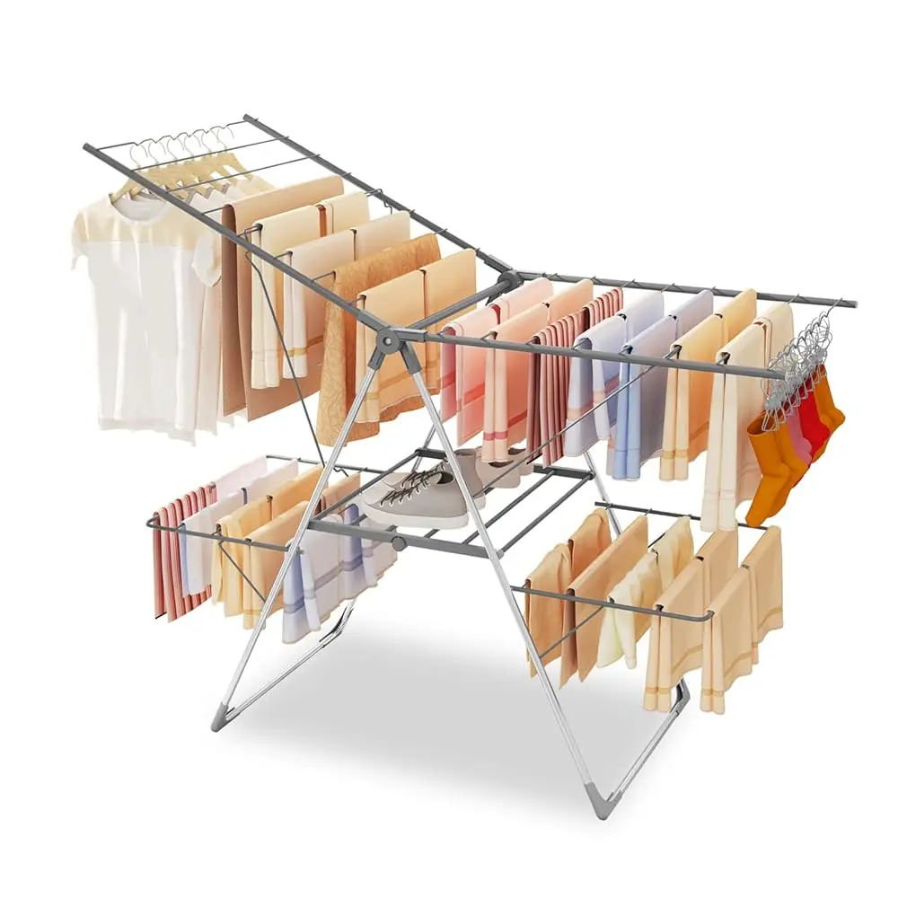 Free ShippingClothes Drying Rack Foldable, 2-Level Large Laundry Drying Rack Collapsible, Stainless Steel Drying Rack Clothing f
Free ShippingClothes Drying Rack Foldable, 2-Level Large Laundry Drying Rack Collapsible, Stainless Steel Drying Rack Clothing f