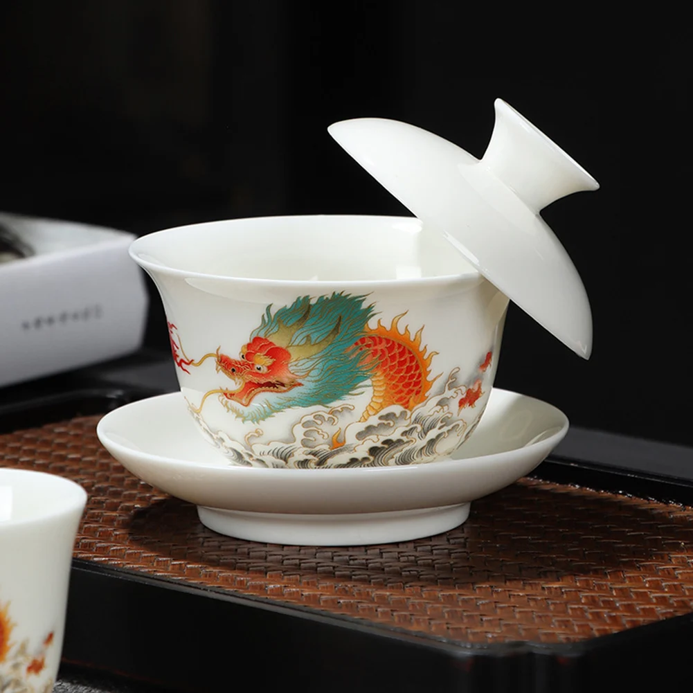 Фарфоровый чайный сервиз премиум-класса Gai Wan для дома, традиционный китайский пивоваренный домашний набор мисок с ручным захватом для дома 
Фарфоровый чайный сервиз премиум-класса Gai Wan для дома, традиционный китайский пивоваренный домашний набор мисок с ручным захватом для дома