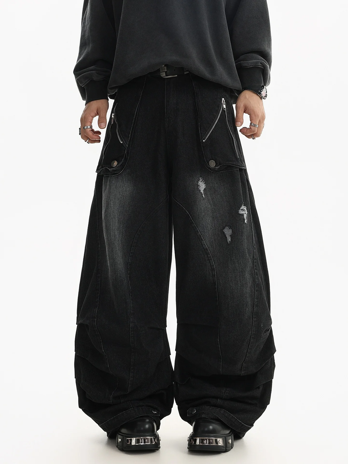 American High Street Style Men's Jeans Spring New Zipper Washed Outdated Straight Leg Torn Design Casual Youth Fashion
American High Street Style Men's Jeans Spring New Zipper Washed Outdated Straight Leg Torn Design Casual Youth Fashion