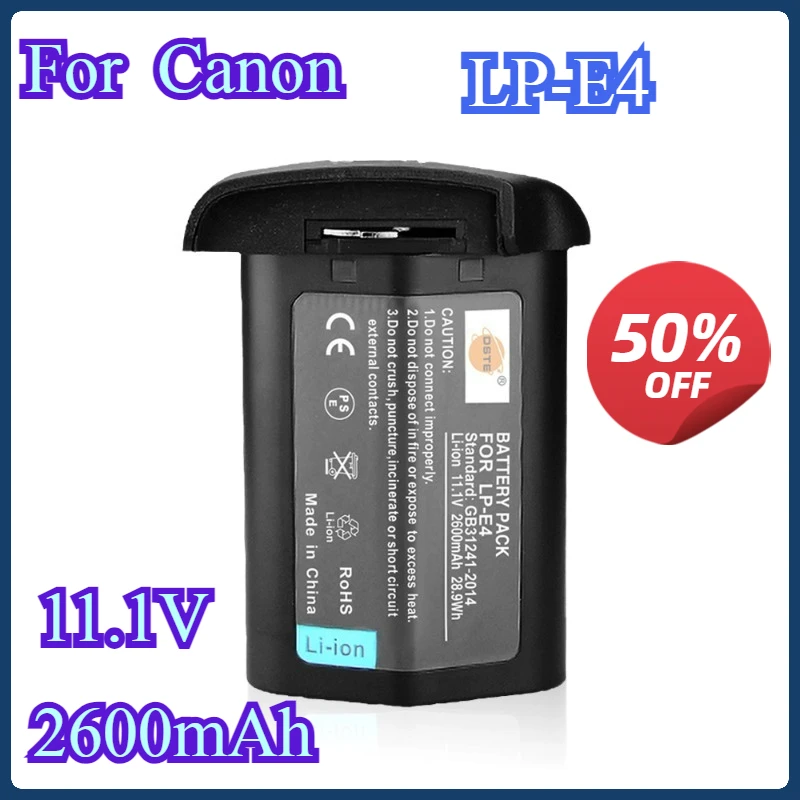 1Pcs 11.1V 2600mAh LP E4 LP-E4 LPE4 for Canon EOS 1D Mark III, EOS-1D Mark IV, EOS 1Ds Mark III, EOS 1D C, EOS 1D X
1Pcs 11.1V 2600mAh LP E4 LP-E4 LPE4 for Canon EOS 1D Mark III, EOS-1D Mark IV, EOS 1Ds Mark III, EOS 1D C, EOS 1D X