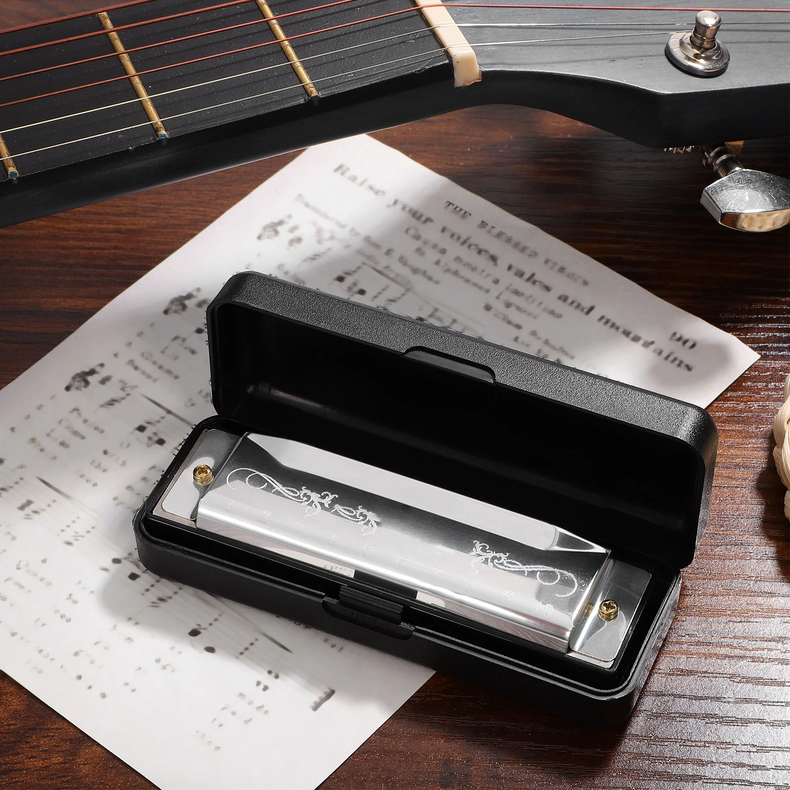 Ten Hole Harmonica 20 Tones Key of C Golden Durable Portable Musical Instrument for Adults Kids Beginner Simple
Ten Hole Harmonica 20 Tones Key of C Golden Durable Portable Musical Instrument for Adults Kids Beginner Simple