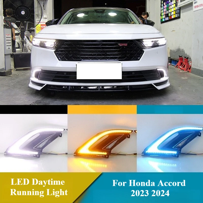 2PCS DRL For Honda Accord 2023 2024 LED Daytime Running Light with Dynamic Turn Signal Indicator Light Front Bumper Fog Lamp
2PCS DRL For Honda Accord 2023 2024 LED Daytime Running Light with Dynamic Turn Signal Indicator Light Front Bumper Fog Lamp