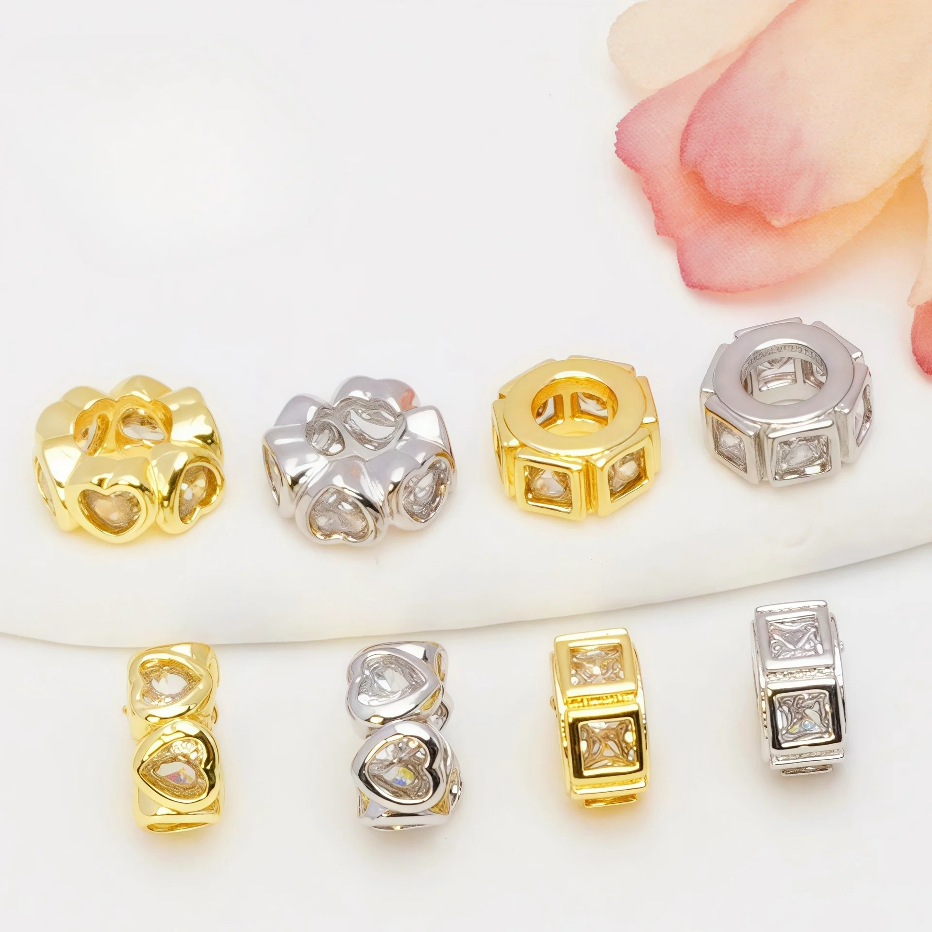 5PC Copper Plated 18k Jewelry Making Accessories Spacer Beads, DIY Pearl Bracelet Necklace Spacer Loose Beads Material Wholesale
5PC Copper Plated 18k Jewelry Making Accessories Spacer Beads, DIY Pearl Bracelet Necklace Spacer Loose Beads Material Wholesale
