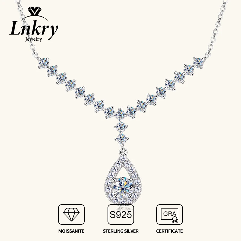 Lnkry Y Lariat Moissanite Necklaces With GRA For Women 925 Sterling Silver 6.5mm&3mm&2mm Waterdrop Moissanite Pendant Necklace
Lnkry Y Lariat Moissanite Necklaces With GRA For Women 925 Sterling Silver 6.5mm&3mm&2mm Waterdrop Moissanite Pendant Necklace